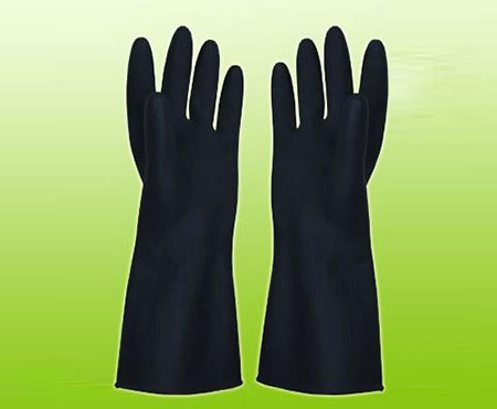 黑色工业胶手套